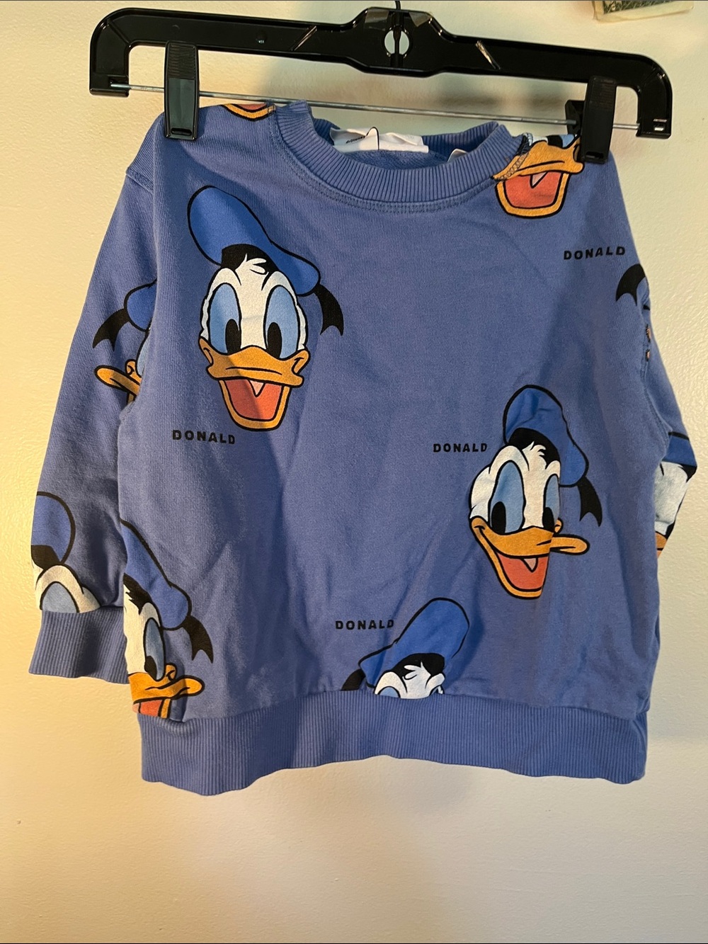 Zara Blue Donald Duck All-Over Print Sweatshirt